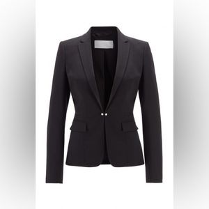 BOSS Jaflink Stretch Wool Suit Jacket in Black